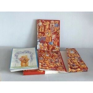 VTG- Avon Victorian Teddy Bear Portfolio includes Address Book and blank cards
